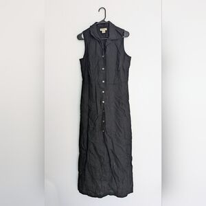 Eddie Bauer Charcoal Sleeveless Midi Dress